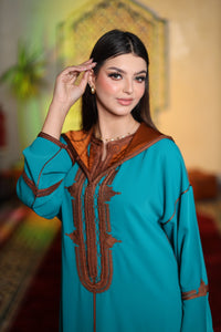 Jellaba Deux Pièces en Façon Maâlem – Élégance Artisanale