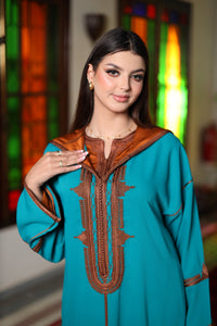 Jellaba Deux Pièces en Façon Maâlem – Élégance Artisanale