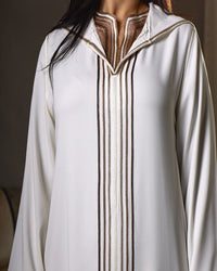 Jellaba Deux Pièces Blanche – L’Élégance Pure | Maison Lunaris