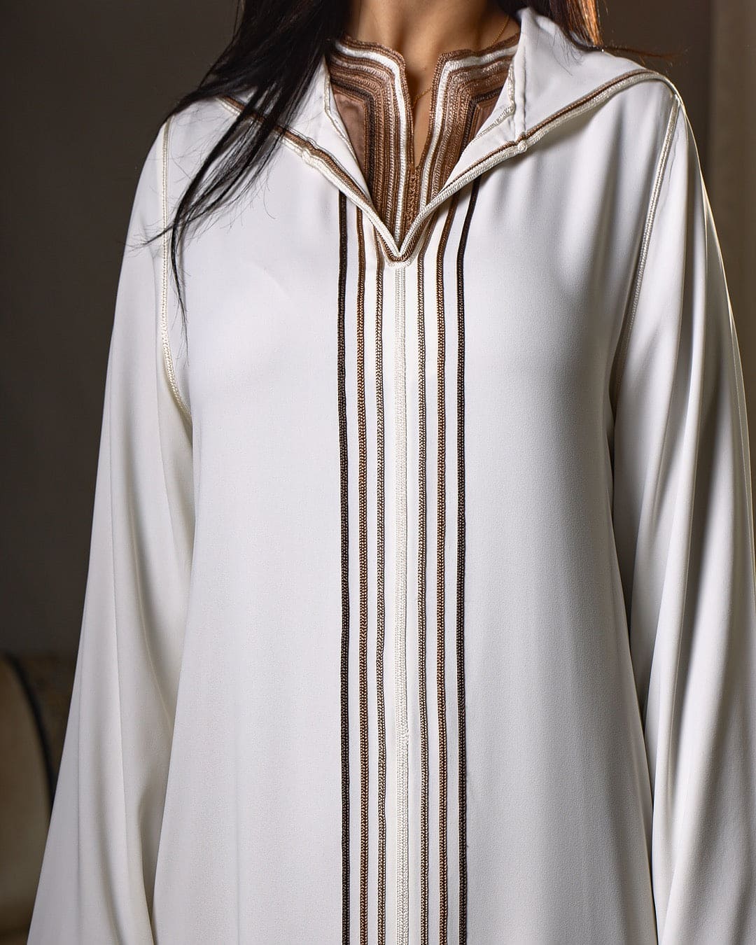 Jellaba Deux Pièces Blanche – L’Élégance Pure | Maison Lunaris