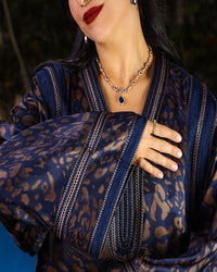 Caftan Bleu Majestueux – L’Élégance Intemporelle | Maison Lunaris