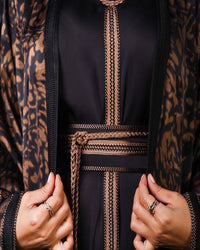 Caftan Noir Deux Pièces