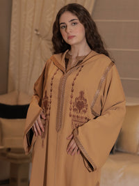 Jellaba Marron – 2 Pièces | Maison Lunaris