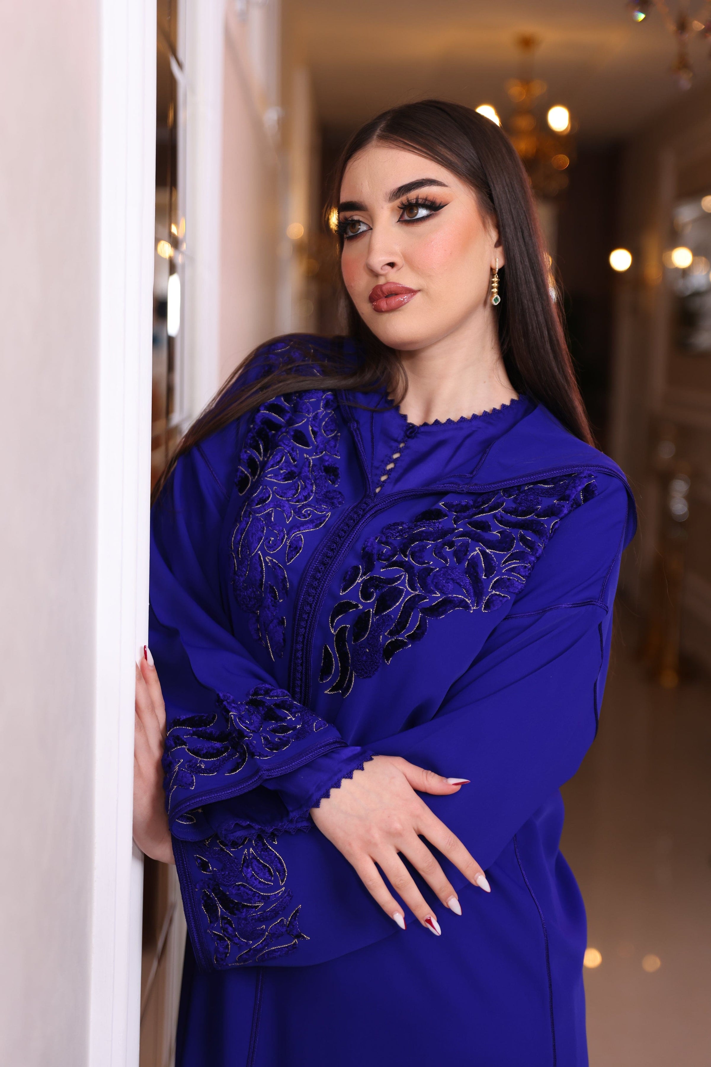 Djellaba Deux Pièces en Ibra Charkia, Tahtia Randa en Satin de Soie