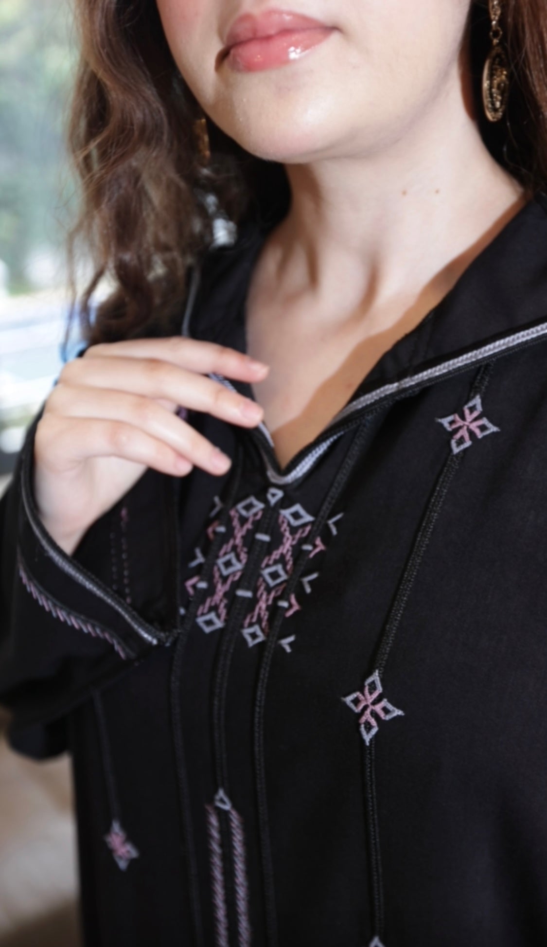 Jellaba Noir en Berchman — Élégance Intemporelle | Maison Lunaris