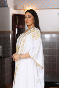Caftan Blanc Deux Pieces  Éclat Doré
