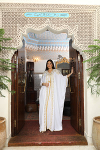 Caftan Blanc Deux Pieces  Éclat Doré